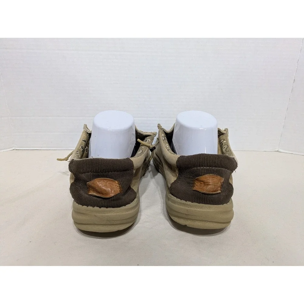 Hey‎ Dude Wally Workwear Tan Men's Size 7 Slip On Shoes Uniform Loafers Comfort